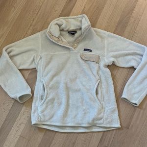 Patagonia Cream Fleece Pullover Hoodie